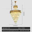 Modern golden tiered decorbites crystal chandelier for banquet hall