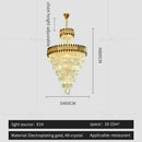 Modern golden tiered decorbites crystal chandelier for banquet hall