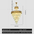 Modern golden tiered decorbites crystal chandelier for banquet hall