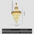 Modern golden tiered decorbites crystal chandelier for banquet hall