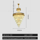 Modern golden tiered decorbites crystal chandelier for banquet hall