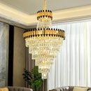Modern golden tiered decorbites crystal chandelier for banquet hall