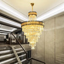 Modern golden tiered decorbites crystal chandelier for banquet hall