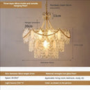 Modern gold crystal chandelier pearl bead living room light