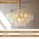 Modern gold crystal chandelier pearl bead living room light
