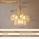 Modern gold crystal chandelier pearl bead living room light