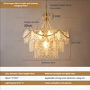 Modern gold crystal chandelier pearl bead living room light