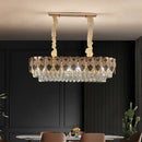 Modern gold geometric decorbites crystal chandelier for dining room