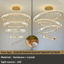 Modern gold spiral crystal chandelier for villa hallway