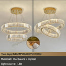 Modern gold spiral crystal chandelier for villa hallway