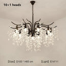 Decorbites crystal chandelier gold branch luxury living room light