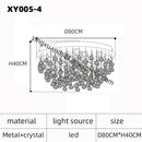 DecorBites™ Crystal Chandelier: Modern Luxury LED Ceiling Lamp for Living Room and Bedroom
