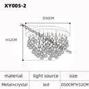 DecorBites™ Crystal Chandelier: Modern Luxury LED Ceiling Lamp for Living Room and Bedroom