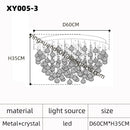 DecorBites™ Crystal Chandelier: Modern Luxury LED Ceiling Lamp for Living Room and Bedroom