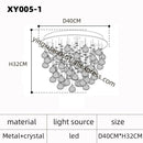 DecorBites™ Crystal Chandelier: Modern Luxury LED Ceiling Lamp for Living Room and Bedroom