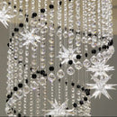 DecorBites™ Crystal Chandelier: Modern Luxury LED Hanging Light for Staircase, Living Room, Hallway