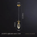 Modern gold decorbites crystal chandelier dining room pendant light
