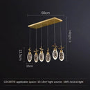 Modern gold decorbites crystal chandelier dining room pendant light