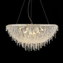 DecorBites™ Crystal Chandelier: Modern Luxury LED Pendant Light for Living Dining Room