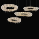DecorBites™ Crystal Chandelier: Modern Luxury LED Pendant Light for Living Dining Room