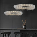DecorBites™ Crystal Chandelier: Modern Luxury LED Pendant Light for Living Dining Room