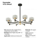 Modern black & gold decorbites crystal chandelier for living room