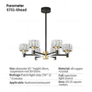 Modern black & gold decorbites crystal chandelier for living room