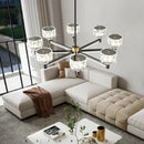 Modern black & gold decorbites crystal chandelier for living room
