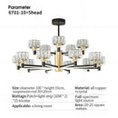 Modern black & gold decorbites crystal chandelier for living room