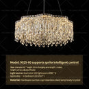 Modern luxury crystal chandelier – dining room cascading light