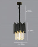 Modern black & gold decorbites crystal chandelier for bedroom