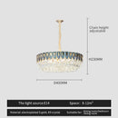 Modern blue & gold decorbites crystal chandelier dining room light
