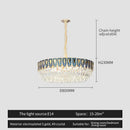 Modern blue & gold decorbites crystal chandelier dining room light