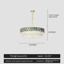 Modern blue & gold decorbites crystal chandelier dining room light