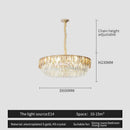 Modern blue & gold decorbites crystal chandelier dining room light