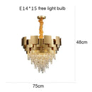 DecorBites™ Crystal Chandelier: Modern Luxury Lighting for Living Room, Dining, and Bedroom