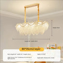 Modern gold decorbites crystal chandelier for living room glass leaf