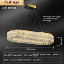 DecorBites™ Crystal Chandelier: Modern Luxury Lighting for Living Room, Restaurant, and Villa