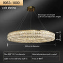 DecorBites™ Crystal Chandelier: Modern Luxury Lighting for Living Room, Restaurant, and Villa