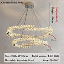Modern double ring crystal chandelier for living room