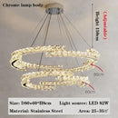 Modern double ring crystal chandelier for living room
