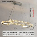 Modern double ring crystal chandelier for living room