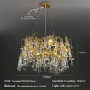 Modern gold branch crystal chandelier dining room light