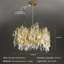Modern gold branch crystal chandelier dining room light