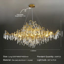 Modern gold branch crystal chandelier dining room light