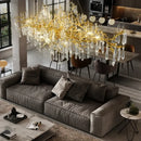 Modern gold branch crystal chandelier dining room light