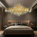 Modern gold branch crystal chandelier dining room light