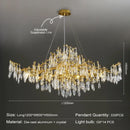 Modern gold branch crystal chandelier dining room light