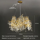 Modern gold branch crystal chandelier dining room light