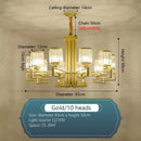 Modern gold geometric decorbites crystal chandelier living room light